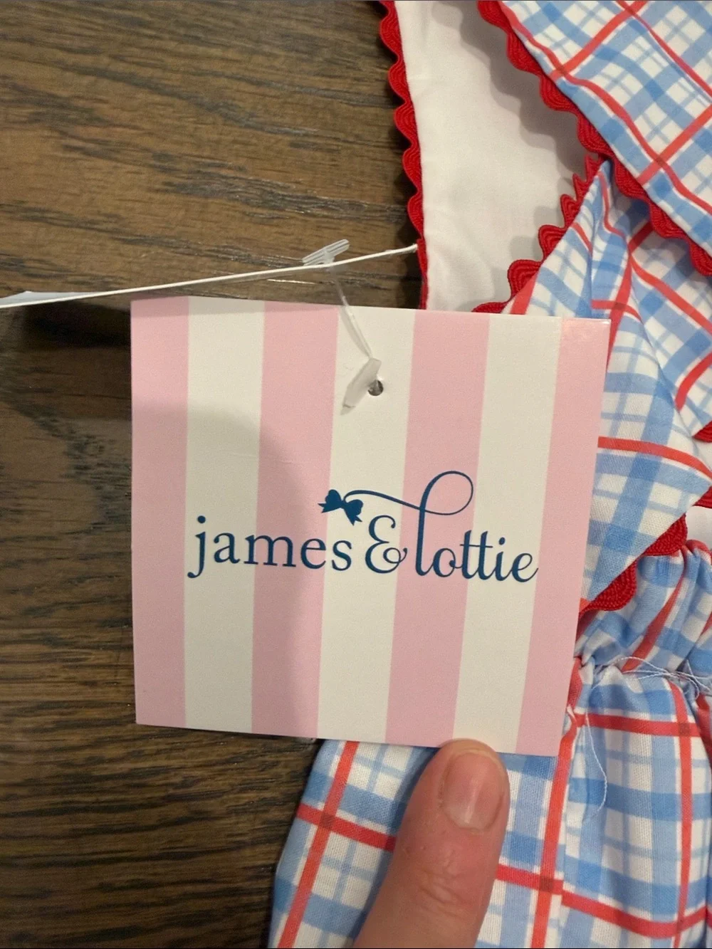NWT James & Lottie Patriotic Plaid Sammy Dress 2T